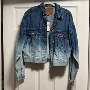 American Eagle Outfitters Blue Ombre Jean Jacket
